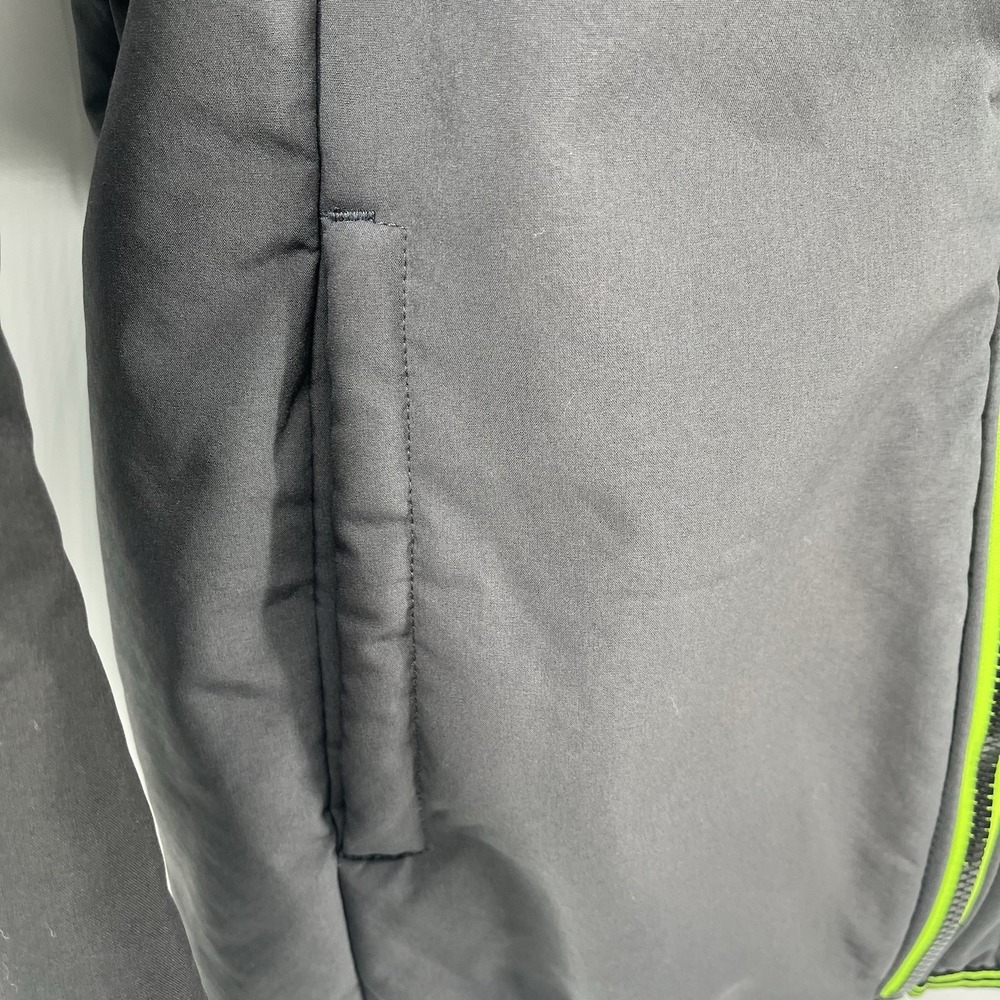 ZeroXposure Boys Coat Jacket Size XXL 18-20 Black Hooded Neon Trim - Picture 5 of 10